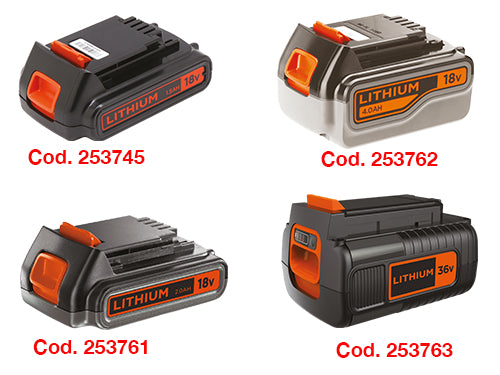 Batterie 18V e 36V B+D BL. Prezzo per Pezzo.