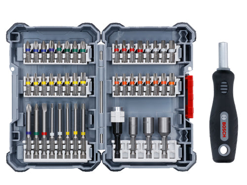 Set inserti Bosch 44 pezzi + cricchetto. Prezzo per Pezzo.
