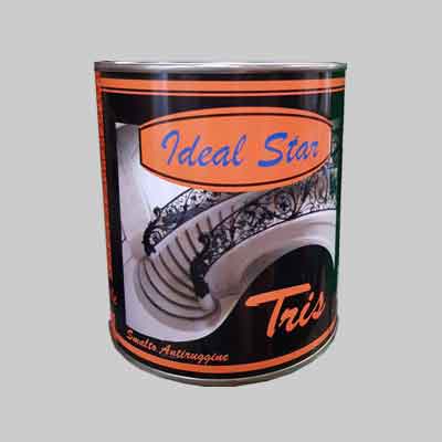 SMALTINO ANTIRUGGINE 'TRIS' IDEAL STAR lt 0,375 - Bianco. Prezzo per Pezzo.