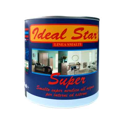 SMALTO ALL'ACQUA 'SUPER' IDEAL STAR lt 0,750 - Avorio opaco. Prezzo per Pezzo.