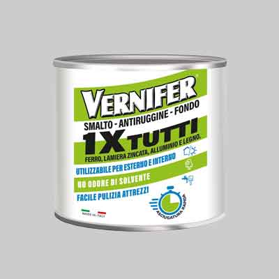 SMALTO ANTIRUGGINE FONDO '1XTUTTI' VERNIFER 500 ml - Nero satinato. Prezzo per Pezzo.