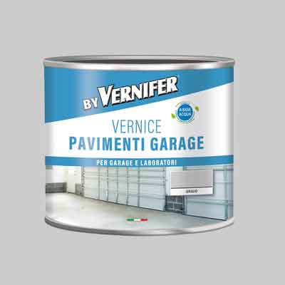 VERNICE PAVIMENTI GARAGE 'VERNIFER' 2 lt - Grigio RAL 7047. Prezzo per Pezzo.