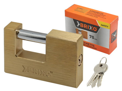 Lucchetti Brixo in ottone antiscasso. Prezzo per Pezzo.