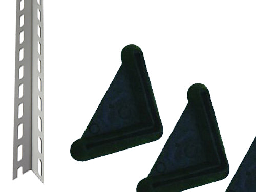Piedini per montanti scaffalature a bulloni. Prezzo per Pezzo.
