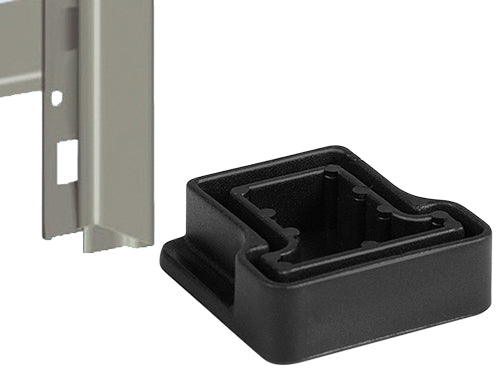 Piedini per montanti LB1 scaffalature a gancio Art. G202/20. Prezzo per Pezzo.