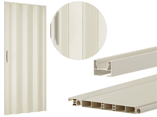 Porte a soffietto PVC Avorio. Prezzo per Pezzo.