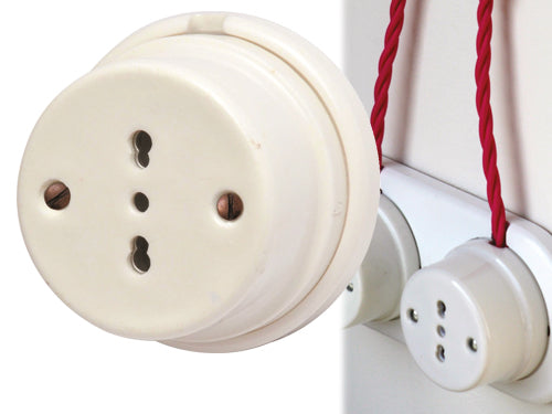 Presa porcellana bipasso 40430. Prezzo per Pezzo.