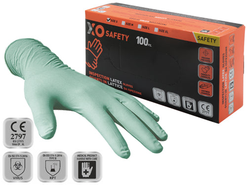 Guanti in lattice per ispezione medicale e protezione personale (PPE). Prezzo per Confezione.