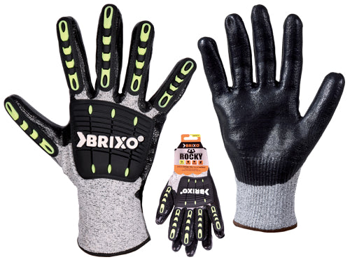 Guanti Brixo Rocky Cotone-TPR/Nitrile. Prezzo per paio.