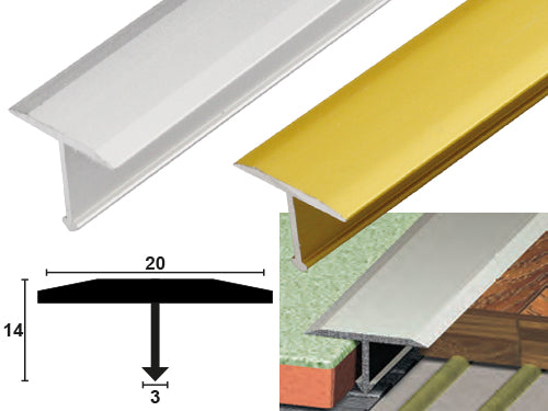 Profili alluminio Giundec Tiventi 063G. Prezzo per Pezzo.