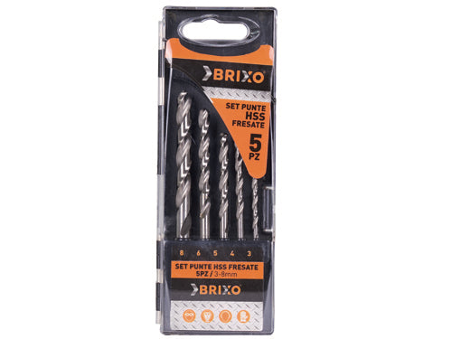 Set punte Brixo HSS fresate 5 Pz. Prezzo per Pezzo.
