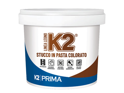 Stucco K2 pasta colorato per legno 0,5 Kg. Prezzo per Pezzo.