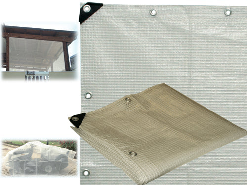 Teloni PE Brixo occhiellati multiuso Crystall Net. Prezzo per Pezzo.