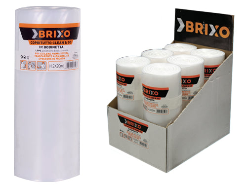 Foglia polietilene trasparente Brixo. Prezzo per rotolo.