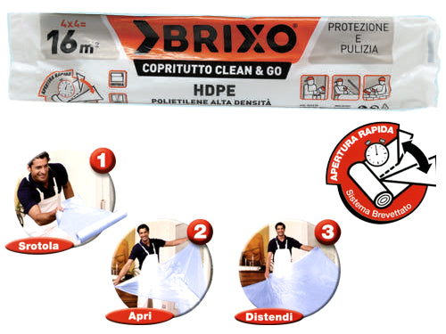 Teli copritutto Brixo Alta DensitÃ  mt. 4x4 ca. Prezzo per Pezzo.