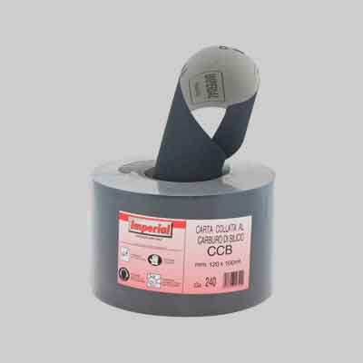 CARTA ABRASIVA 'CCB' Grana 320 - rotolo mm 120x100 mt. Prezzo per Metro lineare.