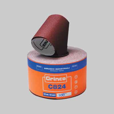 CARTA ABRASIVA 'C824' mm 115x50mt - grana 120. Prezzo per Pezzo.