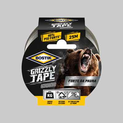 NASTRO TELATO 'GRIZZLY TAPE' mm 50x25 mt - Col. Grigio. Prezzo per Pezzo.