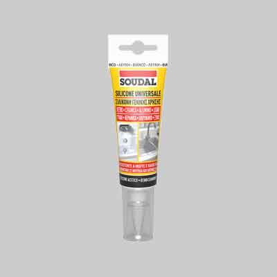 SILICONE UNIVERSALE IN BLISTER SOUDAL ml 60 - Trasparente. Prezzo per Pezzo.