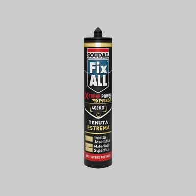 ADESIVO SIGILLANTE 'FIX ALL X-TREME EXPRESS' SOUDAL ml 280 - Bianco. Prezzo per Pezzo.
