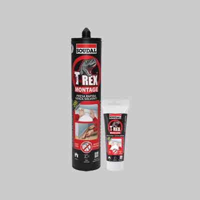 ADESIVO SIGILLANTE 'T-REX EFFETTO VENTOSA' SOUDAL 380 g. Prezzo per Pezzo.