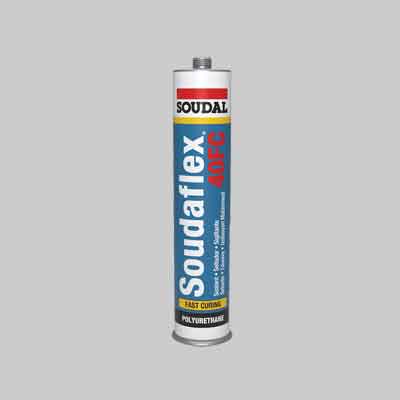 ADESIVO SIGILLANTE POLIURETANICO 'SOUDAFLEX 40FC' SOUDAL ml 300 - Nero. Prezzo per Pezzo.