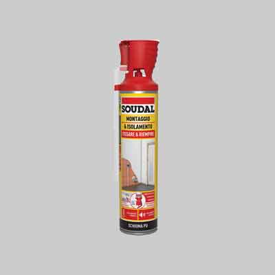 SCHIUMA POLIURETANICA UNIVERSALE CON APPLICATORE SOUDAL ml 600. Prezzo per Pezzo.