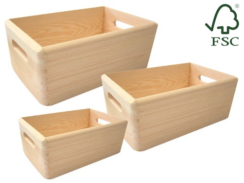 Set 3 pezzi Cassette portatutto Alberiamo. Prezzo per Pezzo.