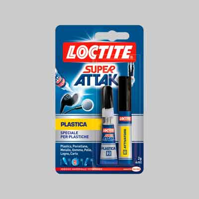 COLLA 'SUPER ATTAK PLASTICA' gr 2 + ml 4. Prezzo per Pezzo.