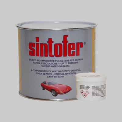 STUCCO PER METALLO 'SINTOFER' ml 500 Bianco. Prezzo per Pezzo.