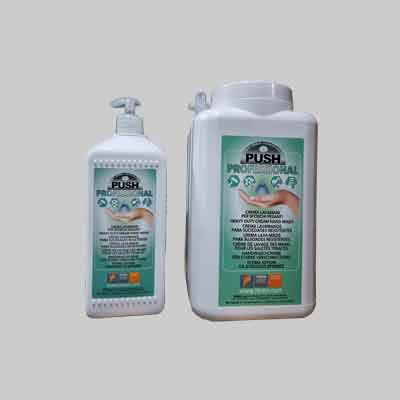 PASTA BIANCA ABRASIVA 'PUSH PROFESSIONAL' lt 5 con dosatore. Prezzo per Pezzo.