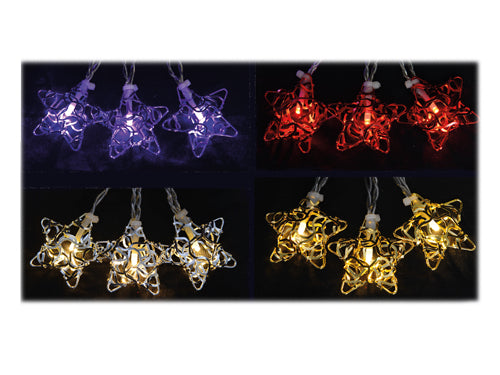 Stelline natale 10 luci Led batteria per interno. Prezzo per Pezzo.