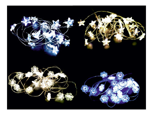 Decorazioni 20 luci Led a batteria per interno. Prezzo per Pezzo.