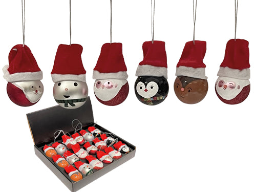 Sfere vetro decorato con soggetti. Prezzo per Pezzo.