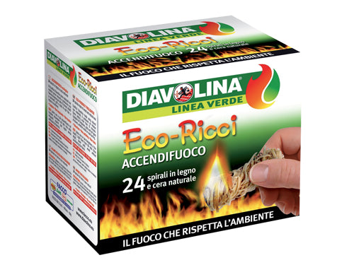 Diavolina accendifuoco Eco Ricci. Prezzo per Pezzo.
