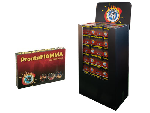 Espositore El Gaucho Accendifuoco ProntaFiamma 40 cubetti. Prezzo per Pezzo.