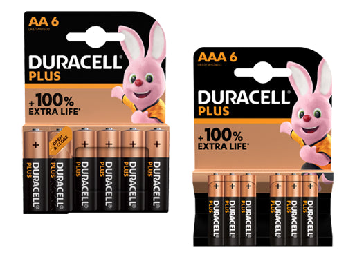 Pile Duracell Plus 100 Extra Life Blister 6 pz. Prezzo per blister.