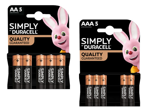 Pile Duracell Simply Blister 5 pz. Prezzo per blister.