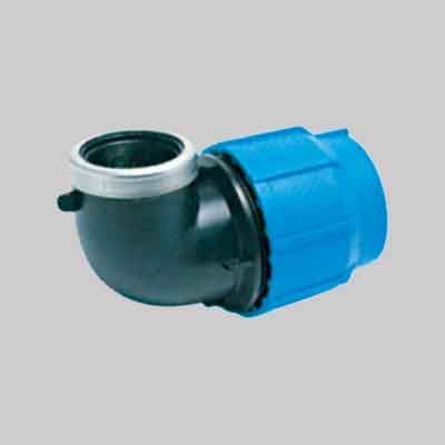 GOMITO A 90° CON DERIVAZIONE FEMMINA Ø 25x3/4". Prezzo per Pezzo.