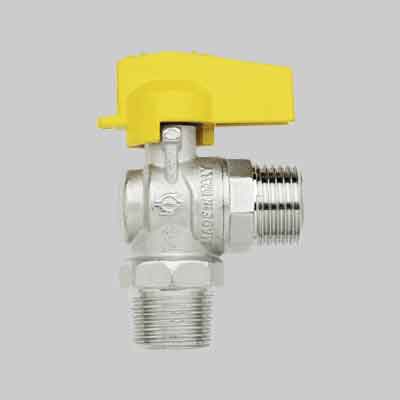 RUBINETTO A SQUADRA PER GAS M.M. 1/2". Prezzo per Pezzo.