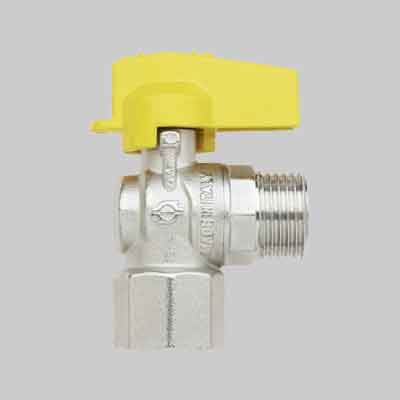 RUBINETTO A SQUADRO GAS F/M 1/2X1/2. Prezzo per Pezzo.