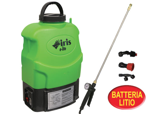 Pompe a spalla Iris Garden batteria 16 lt. E-lite e ricambi. Prezzo per Pezzo.