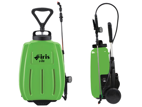 Pompe Iris G&F batteria 16 lt. con trolley E-lite. Prezzo per Pezzo.