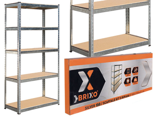 Scaffali Kit 5 piani Brixo Silver 175. Prezzo per Pezzo.