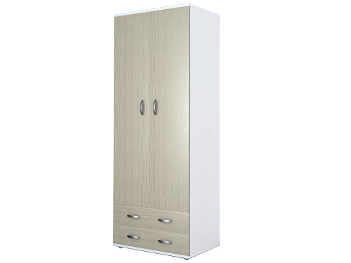Armadi con cassetti bianco/olmo nobilitato melaminico. Prezzo per Pezzo.