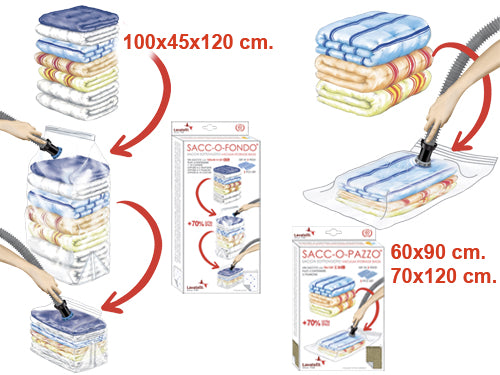 Buste salvaspazio Sottovuoto Conf. 2 Pz. Prezzo per Confezione.