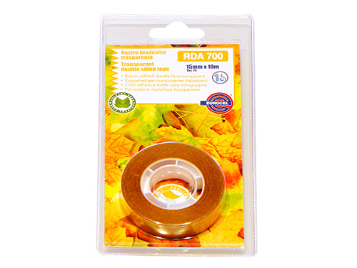 Nastri biadesivi RDA trasparente. Prezzo per rotolo.