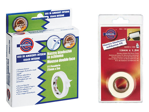 Nastri biadesivo Fissaforte. Prezzo per rotolo.