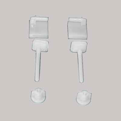 COPPIA SUPPORTI IN PVC PER SEDILI ABS. Prezzo per Confezione.