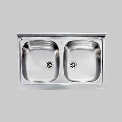 LAVELLA INOX DUE VASCHE cm 80x50. Prezzo per Pezzo.